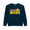 Moab, Utah Toddler Sweatshirt - Retro Sun Moab Toddler Crewneck Sweatshirt