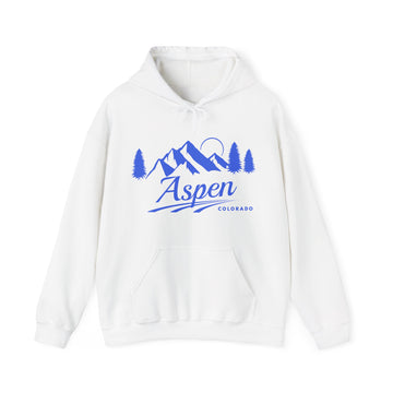 Buy white Aspen, Colorado Hoodie - Unisex Mountain Aspen Hoodie Sweatshirt