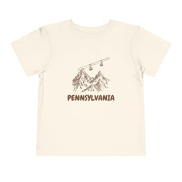 Pennsylvania Toddler T-Shirt — Vintage Gondola Ski Mountain Tee
