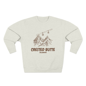 Premium Crested Butte, Colorado Gondola Ski Mountain Sweatshirt