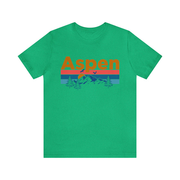 Aspen, Colorado Shirt - Mountain Sunset Unisex Aspen T-Shirt
