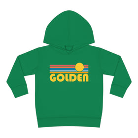 Golden, Colorado Toddler Hoodie - Retro Sunrise Unisex Golden Toddler Sweatshirt