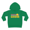 Golden, Colorado Toddler Hoodie - Retro Sunrise Unisex Golden Toddler Sweatshirt