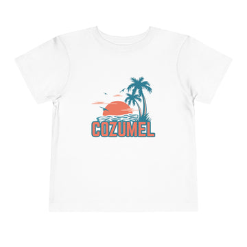 Cozumel, Mexico Toddler T-Shirt - Retro Palm Tree Toddler Cozumel Shirt - 0