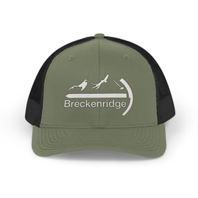 Buy loden-black Breckenridge, Colorado Snapback Trucker Cap - Embroidered Breckenridge Hat