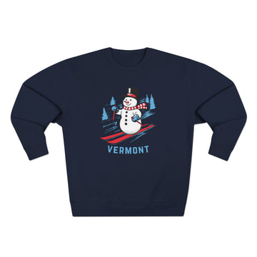 Buy navy Premium Vermont Skiing Snowman Sweatshirt