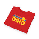 Ohio Toddler Sweatshirt - Retro Sun Ohio Toddler Crewneck Sweatshirt-23