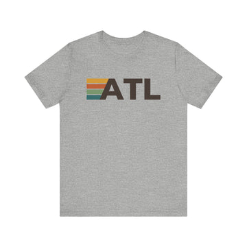 Buy athletic-heather Atlanta, Georgia tee - ATL t shirt retro stripes