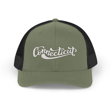 Buy loden-black Connecticut Snapback Trucker Cap - Embroidered Connecticut Hat