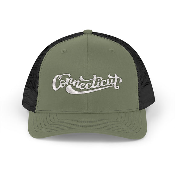 Connecticut Snapback Trucker Cap - Embroidered Connecticut Hat