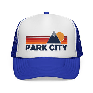 Buy royal Park City, Utah Retro Mountains Trucker Hat - Vintage Style Park City Cap
