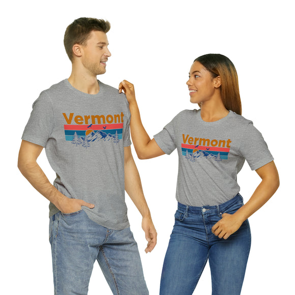 Vermont T-Shirt - Mountain Sunset Unisex Vermont Shirt