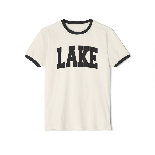 Lake Cotton Ringer Graphic Tee - Unisex Lake T Shirt, Vintage Style Tee, Men's/Women's Tee