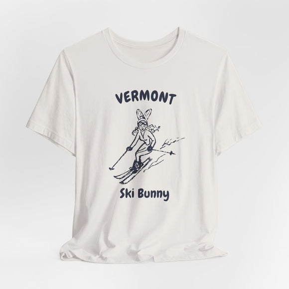 Vermont Ski Bunny T‑Shirt — Retro Skiing Graphic Tee