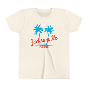 Buy natural Jacksonville, Florida Youth Shirt - Retro Palm Tree Jacksonville Kid's T-Shirt