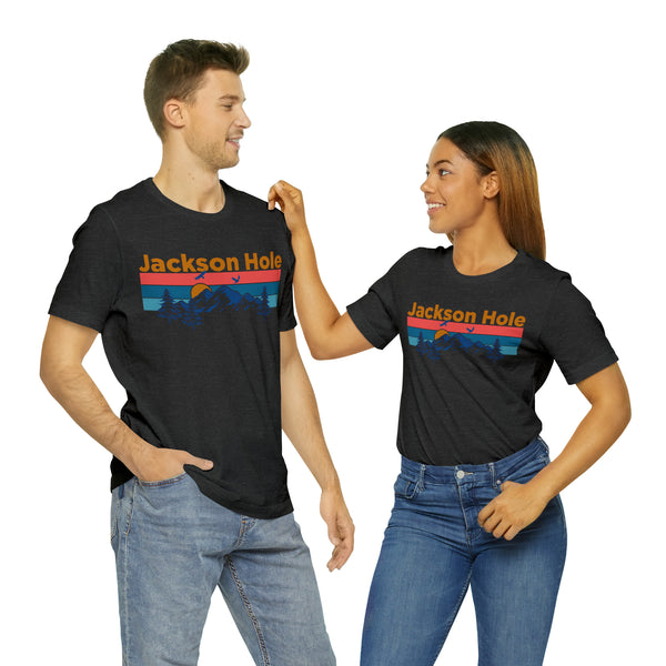 Jackson Hole, Wyoming Shirt - Mountain Sunset Unisex Jackson Hole T-Shirt