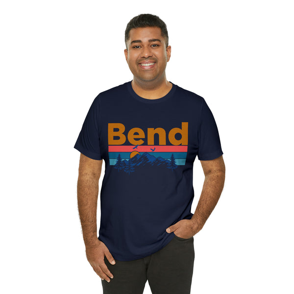 Bend, Oregon Shirt - Mountain Sunset Unisex Bend T-Shirt