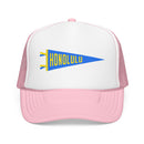Honolulu, Hawaii Pennant Trucker Hat — Retro Flag Foam Cap-3