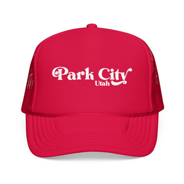 Buy red Park City, Utah Trucker Hat - Foam Park City Cap