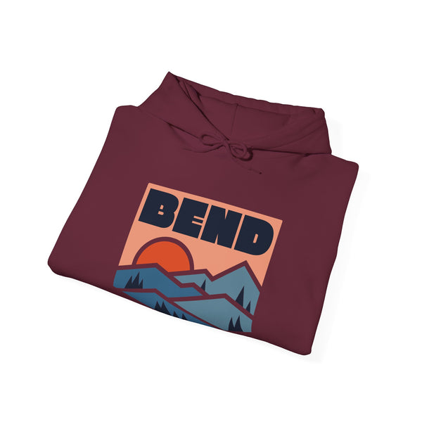 Bend, Oregon Hoodie - Unisex Mountain Bend Hoodie Graphic Sweatshirt