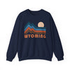 Wyoming Sweatshirt Retro Mountains, Wyoming Unisex Graphic Crewneck