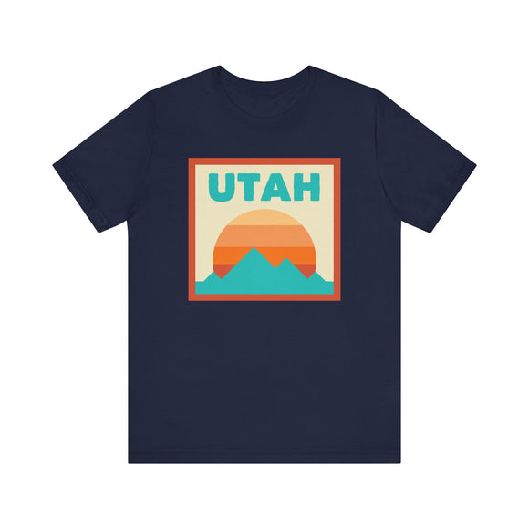 Retro Utah T-Shirt, Mountain Sun Tee, Unisex Graphic Shirt, Vintage Utah Top, Outdoor Adventure Clothing