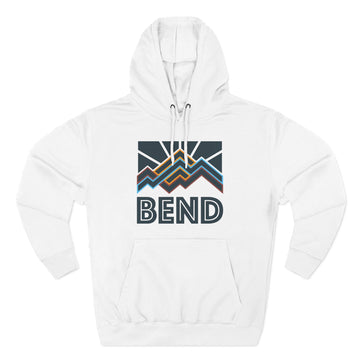 Bend, Oregon Hoodie - Retro Mountain Unisex Sweatshirt - 0