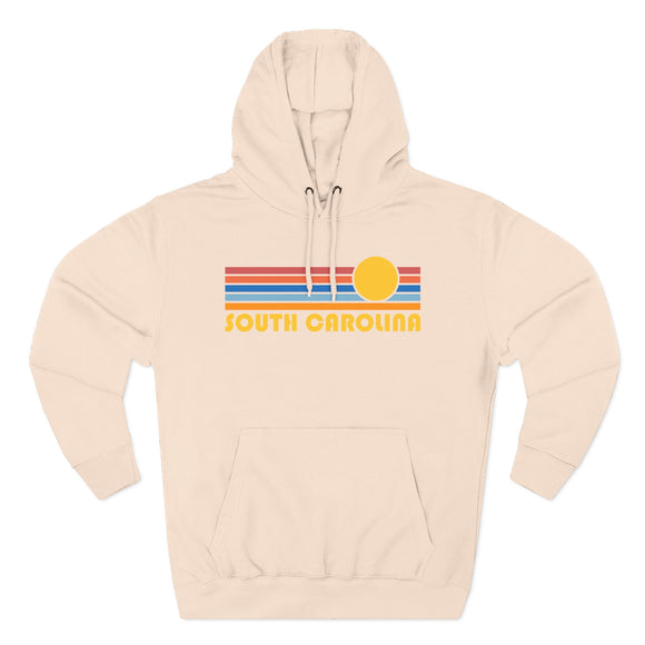 Premium South Carolina Hoodie - Retro Sun Unisex Sweatshirt