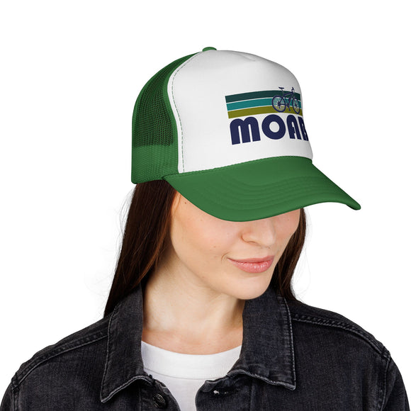 Moab, Utah Retro Bike Trucker Hat - Vintage Style Moab Cap