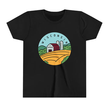 Wisconsin Youth T-Shirt - Unisex Kids Wisconsin Shirt - 0