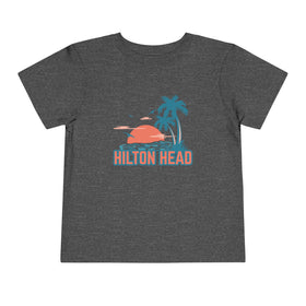 Hilton Head, South Carolina Toddler T-Shirt - Retro Palm Tree Toddler Hilton Head Shirt