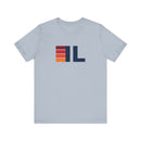 Illinois Retro Stripes T-Shirt | Illinois State Tee-4