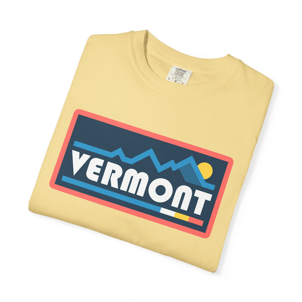 Vermont Graphic Tee, Comfort Colors Retro Mountain Unisex T shirt