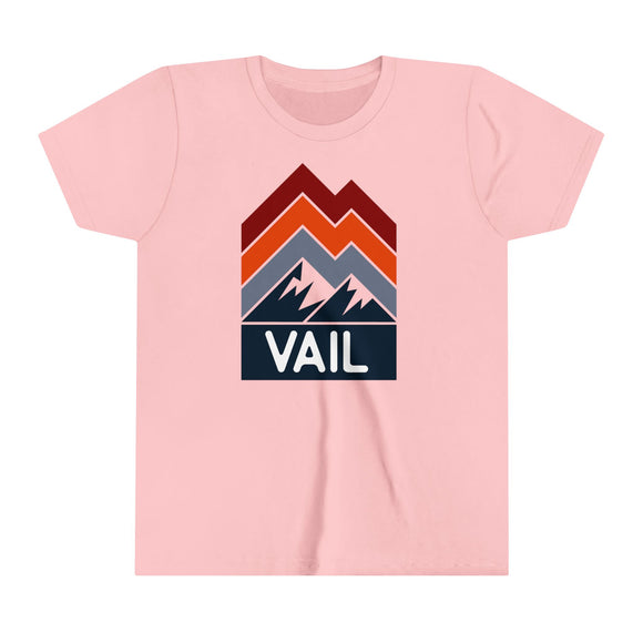 Vail, Colorado Youth Shirt - Retro Mountain Vail Kid's T-Shirt