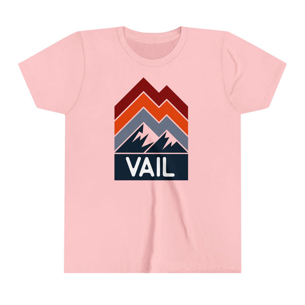 Vail, Colorado Youth Shirt - Retro Mountain Vail Kid's T-Shirt