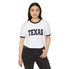 Texas Cotton Ringer Graphic Tee - Unisex Texas T Shirt, Vintage Style Tee, Men's/Women's Tee