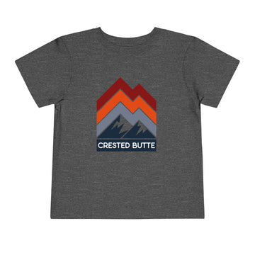 Buy dark-heather-grey Crested Butte, Colorado Toddler T-Shirt - Retro Palm Tree Toddler Crested Butte Shirt