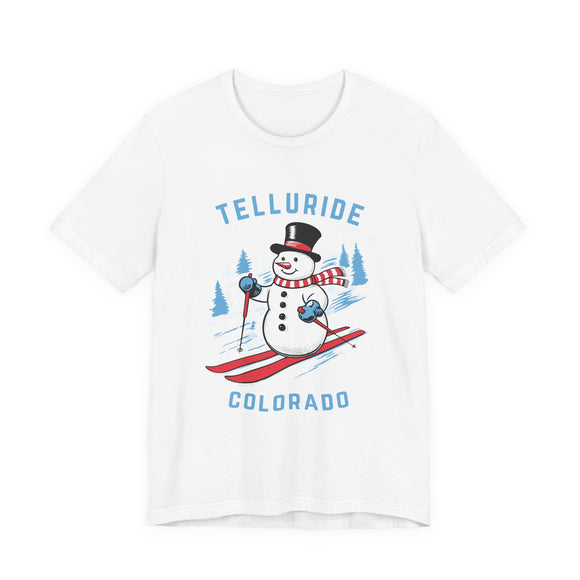 Telluride, Colorado T Shirt - Ski Snowman Graphic Tee
