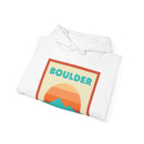 Boulder, Colorado Mountain Sun Hoodie - Unisex Hooded Sweatshirt, Travel Sweatshirt, Sunset-18