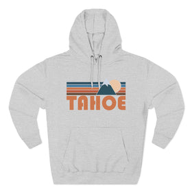 Buy heather-grey Tahoe, California Hoodie - Retro Mountain Unisex Sweatshirt