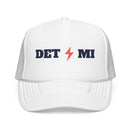 Detroit, Michigan Retro Trucker Hat - Lightning Foam Cap-5