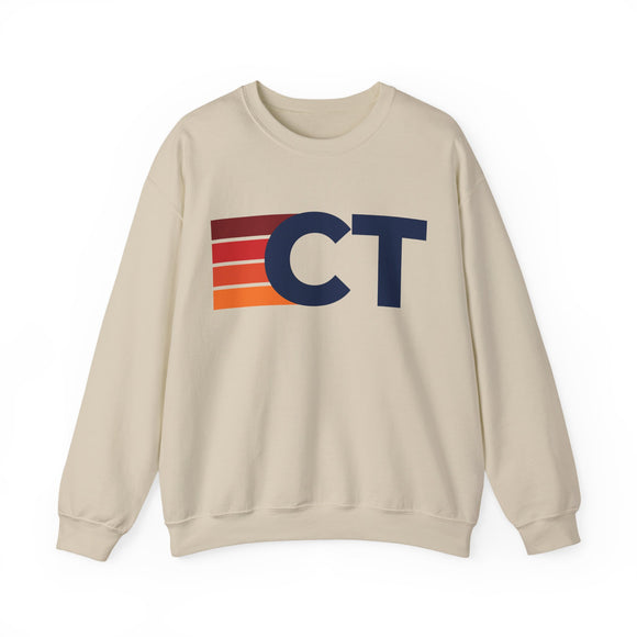 Connecticut Retro Sweatshirt | Retro Stripes Connecticut