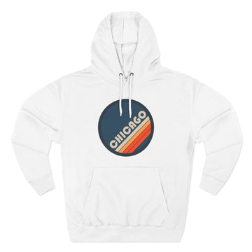 Premium Chicago Retro Circle Hoodie — Vintage 70s Striped Logo Pullover - 0