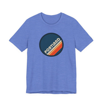 Buy heather-columbia-blue Portland, Oregon T Shirt - Retro Graphic Tee