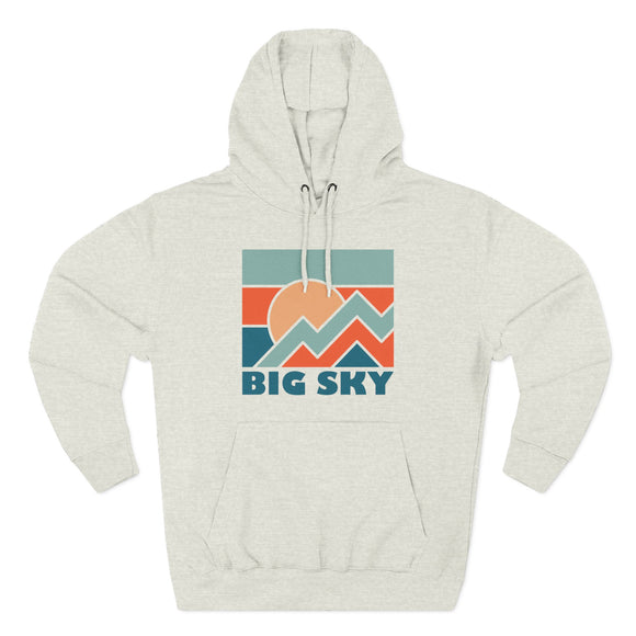 Big Sky, Montana Hoodie - Retro Mountain Unisex Sweatshirt
