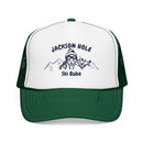 Jackson Hole, Wyoming Ski Babe Trucker Hat — Foam Mesh Cap-3