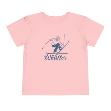 Buy pink Whistler, Canada Toddler Graphic Tee Vintage Ski - Kids Whistler T-Shirt