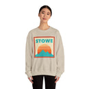Retro Stowe, Vermont Sweatshirt, Mountain Sun Design, Unisex Crewneck, Gift for Outdoorsy Friends, Vintage Stowe, Vermont Jumper-17