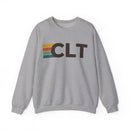 Charlotte, North Carolina CLT Retro Stripe Sweatshirt-3