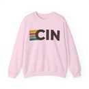 Cincinnati, Ohio CIN Retro Stripe Sweatshirt-5
